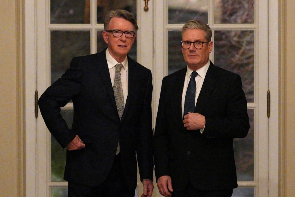 British Prime Minister Keir Starmer (right) and his then-ambassador to the US, Peter Mandelson, in February 2025. Photo: Reuters