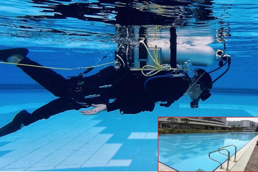 The device was tested in both indoor and outdoor pools. Photo: Wang Xiangyang