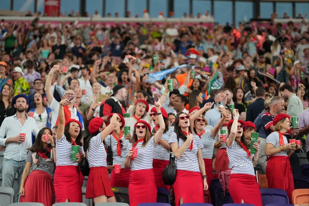 Fans enjoy the action on day one in the South Stand. Photo: Elson Li