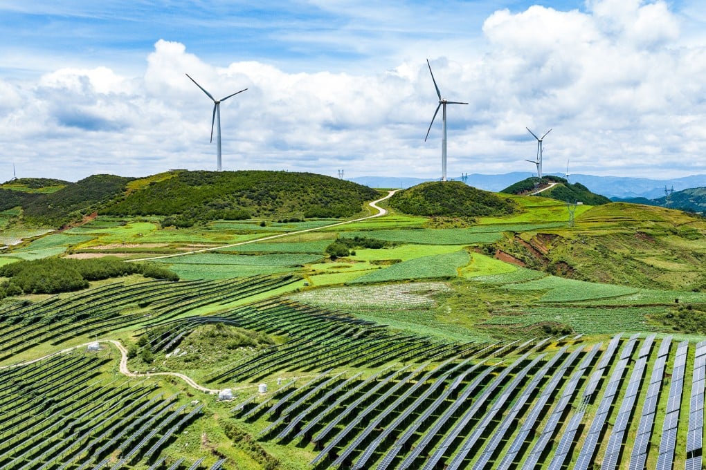 An aerial drone photo taken on July 3, 2025 shows the Xianshuiwo photovoltaic power plant in the Yi-Hui-Miao Autonomous County of Weining, southwest China’s Guizhou Province. Photo: Xinhua