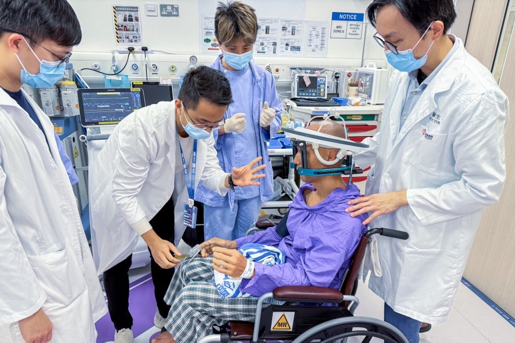 Hong Kong’s Tuen Mun Hospital has for the first time in the city used a non-invasive ultrasound procedure to treat a Parkinson’s disease patient with uncontrollable tremors. Photo: Handout