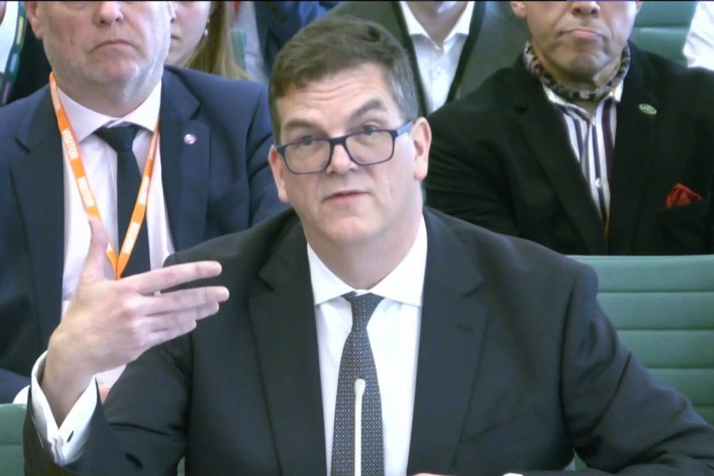 Former Foreign, Commonwealth & Development Office boss Olly Robbins appears before the Foreign Affairs Committee at the Houses of Parliament in London on Tuesday. Photo: AP