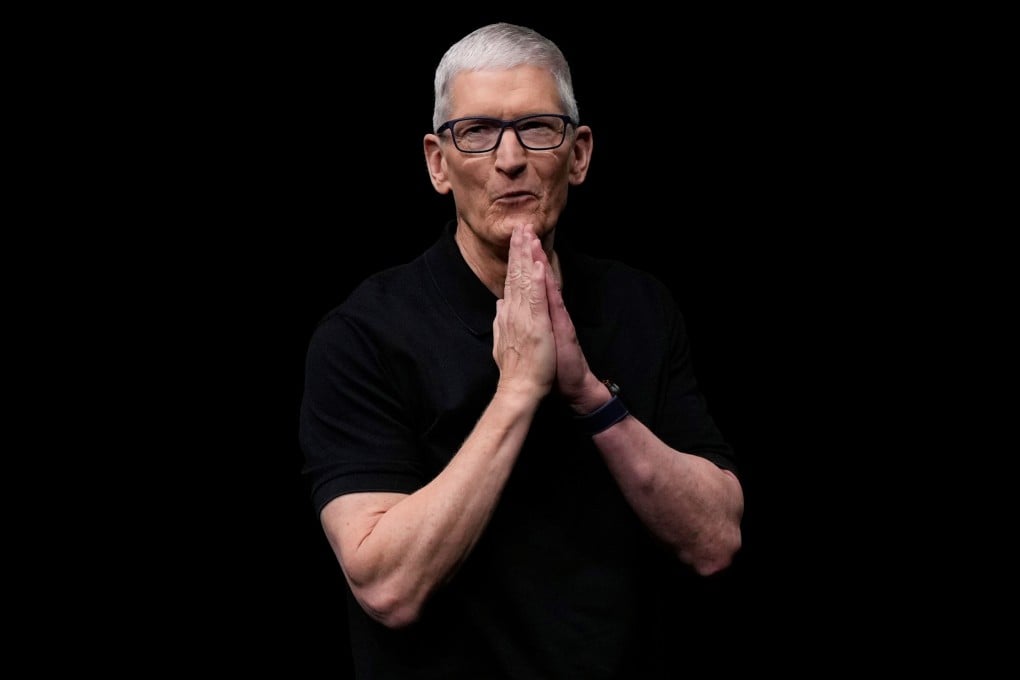 Apple CEO Tim Cook during an announcement of new products at Apple in 2025. Photo: AP