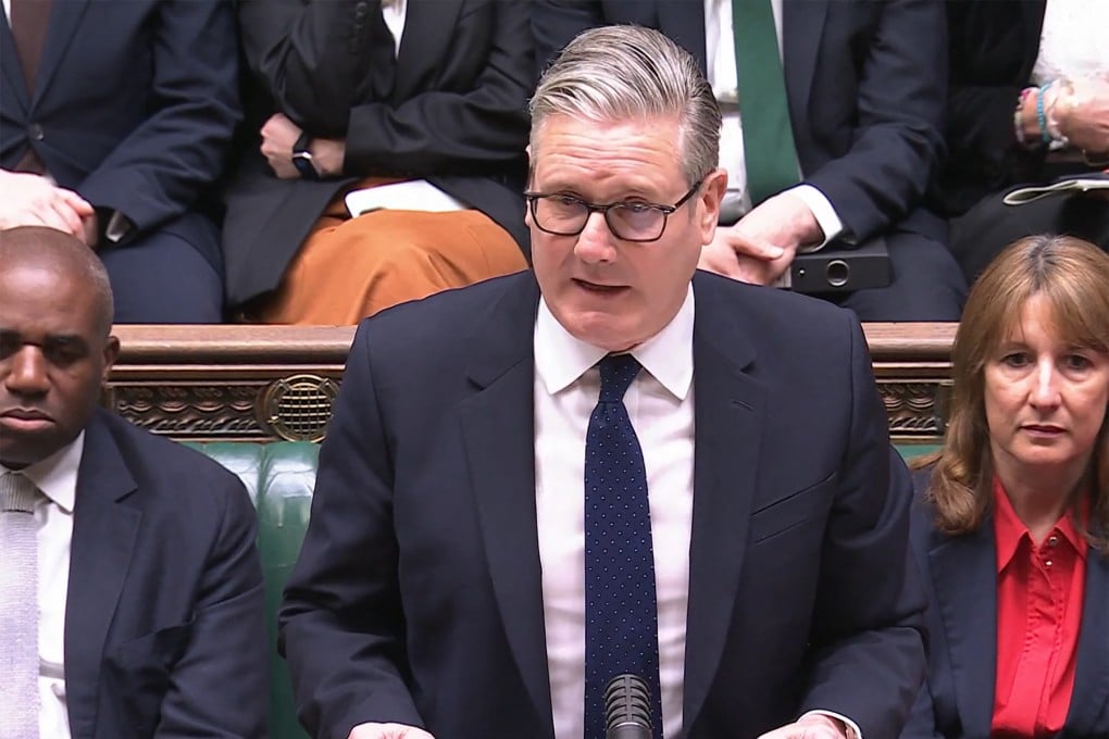 Britain’s Prime Minister Keir Starmer in the House of Commons in a video grab taken from footage broadcast by the UK Parliamentary Recording Unit (PRU) via the Parliament TV website on Monday. Photo: PRU / AFP