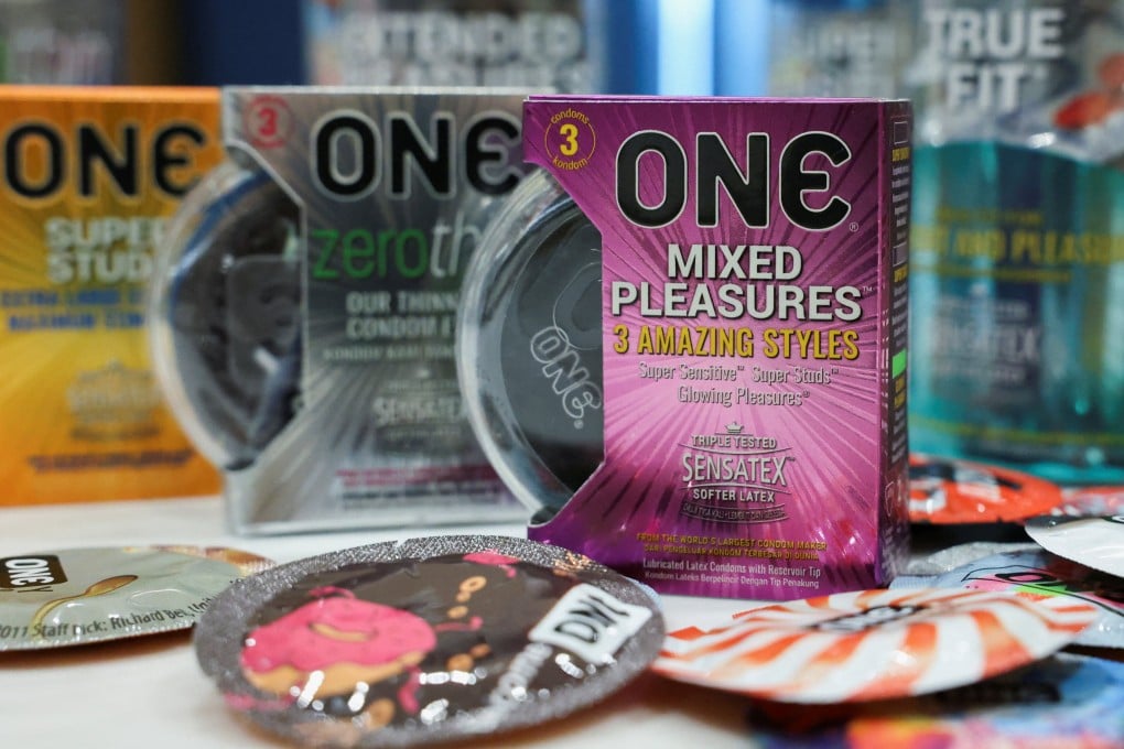 ONE condoms by Karex on display in Petaling Jaya, Malaysia. Photo: Reuters