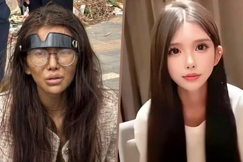 Chinese influencer Umi who was tricked into telecom fraud while in Cambodia, recounted her ordeal in a recent live-stream that was cut short. Photo: SCMP composite/Douyin/RedNote