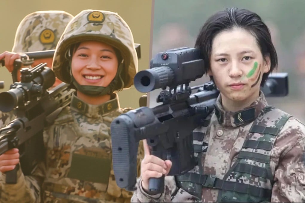 Meet two Chinese Gen Z female snipers who are challenging gender stereotypes: “Sniper Sweetheart” and “Gun Queen,” who outperformed male soldiers. Photo: SCMP composite/Weibo/RedNote