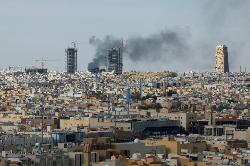 Smoke rises above RIyadh amid the US-Israeli conflict with Iran. Since the war began on February 28, Iranian missiles and drones have targeted key Saudi infrastructure. Photo: Reuters