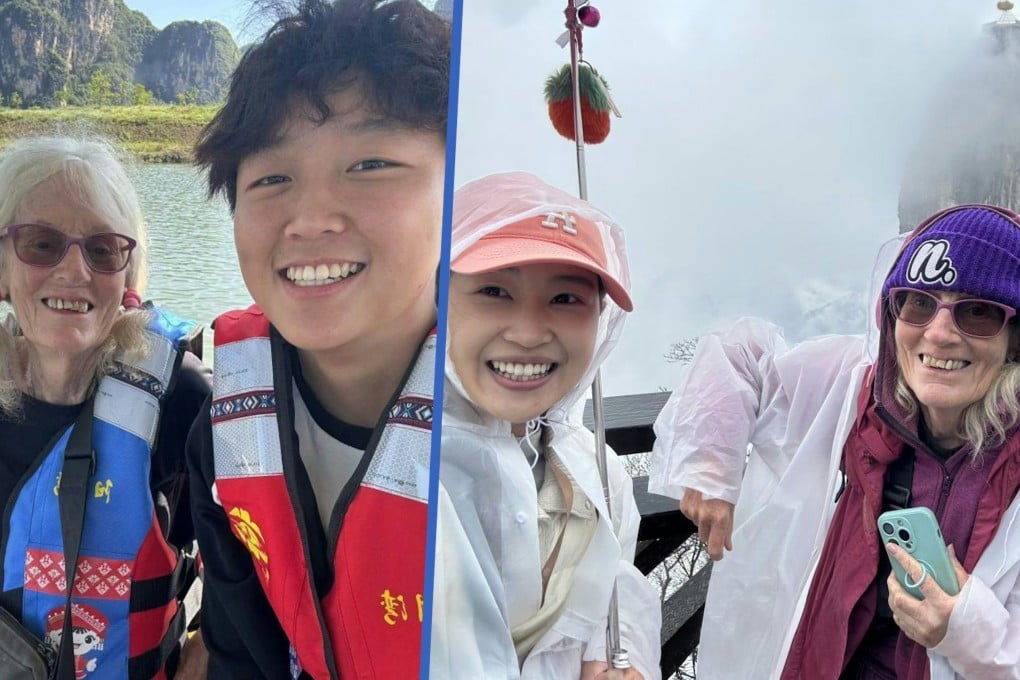 A 74-year-old British grandmother travelling solo in China has received warm support from online users, highlighting the kindness of the Chinese people. Photo: SCMP composite/Douyin