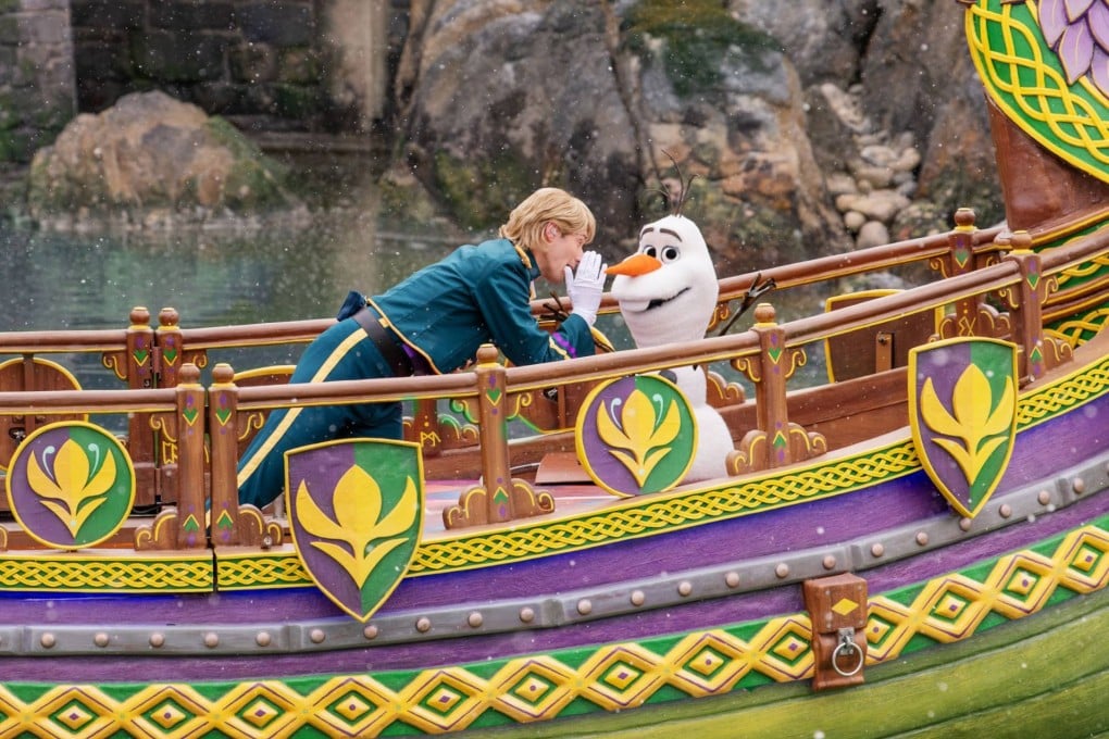 In the World of Frozen at Disneyland Paris, Olaf is suddenly “real”, and roaming and talking like he does in the film franchise. Photo: Disney/Press Association/dpa