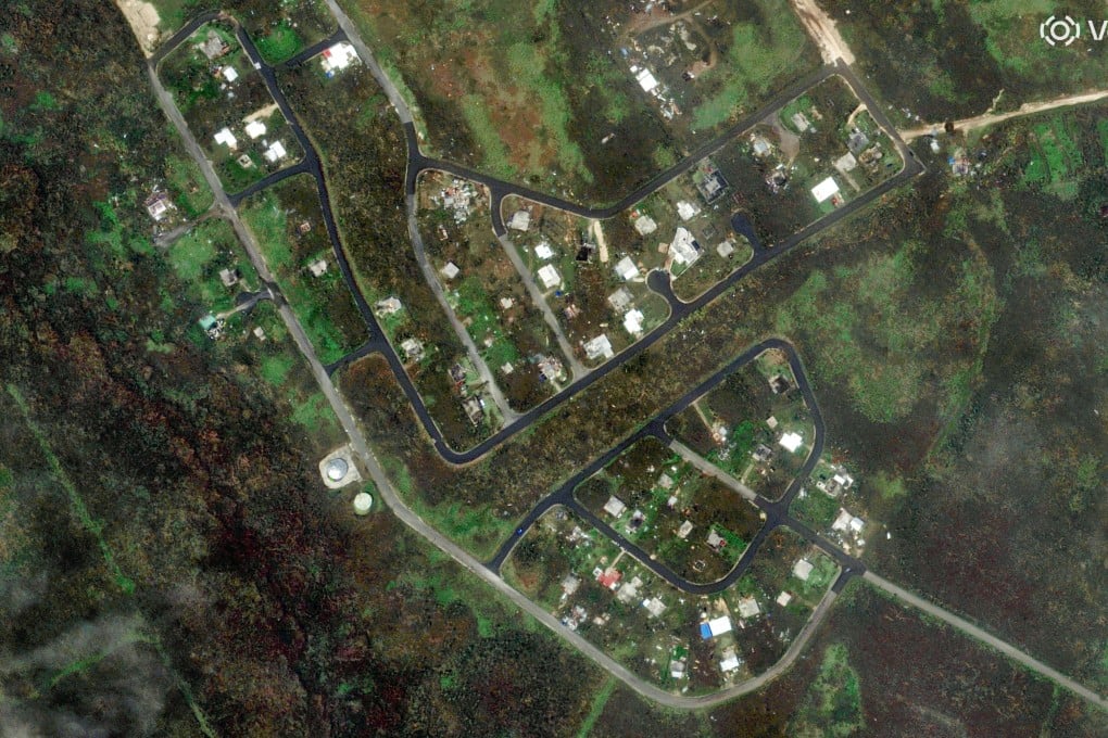A satellite image shows Carolinas Heights after Typhoon Sinlaku, in Tinian, Northern Mariana Islands on April 17, 2026. Photo: via Reuters