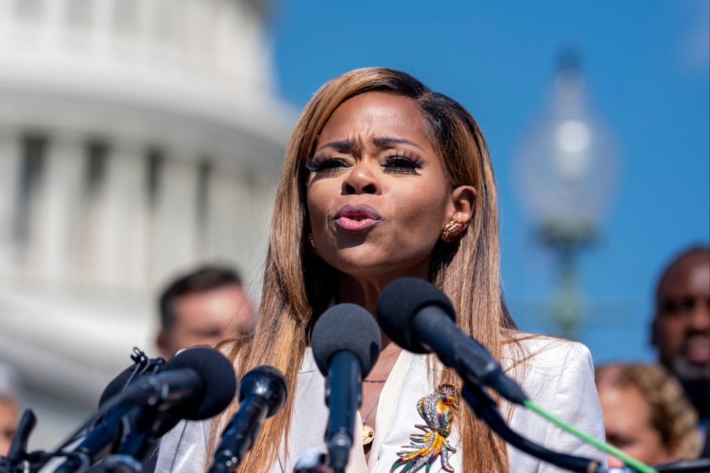 Congresswoman Sheila Cherfilus-McCormick speaks outside the US Capitol in September 2024. Photo: AP