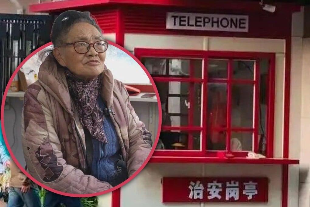 A Shanghai grandmother, affectionately known as the “telephone booth princess,” has dedicated 33 years of her life to managing a public telephone booth. Photo: SCMP composite/Xinhua/kankanews