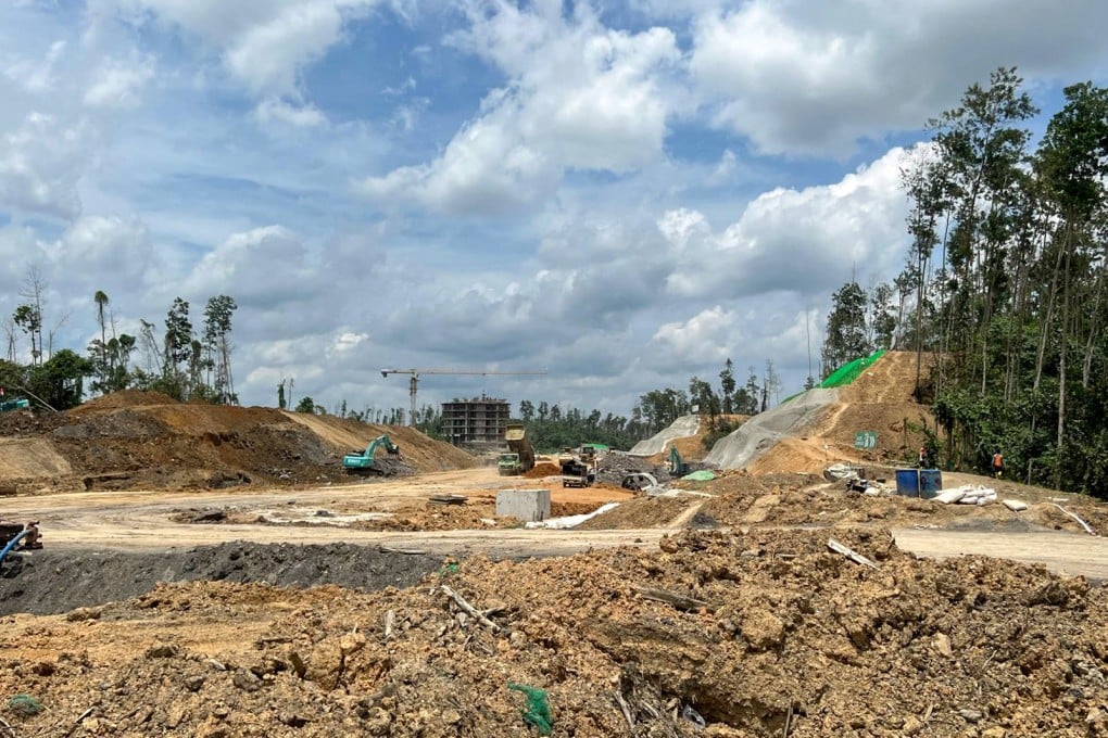 Construction started on a Chinese-invested commercial centre at Ibu Kota Nusantara, the future Indonesian capital, on September 22, 2025. Photo: Ralph Jennings