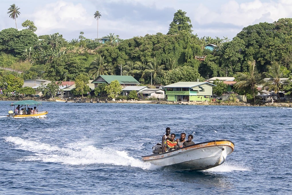 Boats ply the waterway in Buka, Papua New Guinea. Many Pacific Island communities rely on boat transport for movement. Photo: AFP