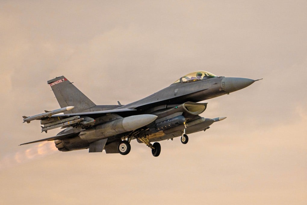 A US Air Force F-16 Fighting Falcon aircraft takes off from a base in the Middle East in March. Photo: US Air Force via Reuters