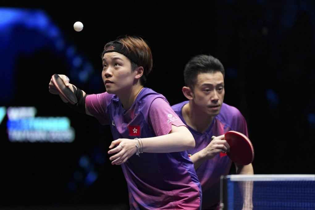 Hong Kong table tennis star Wong Chun-ting (right) credited his wife with helping to improve on years of poor communication with mixed doubles partner Doo Hoi-kem. Photo: Xinhua