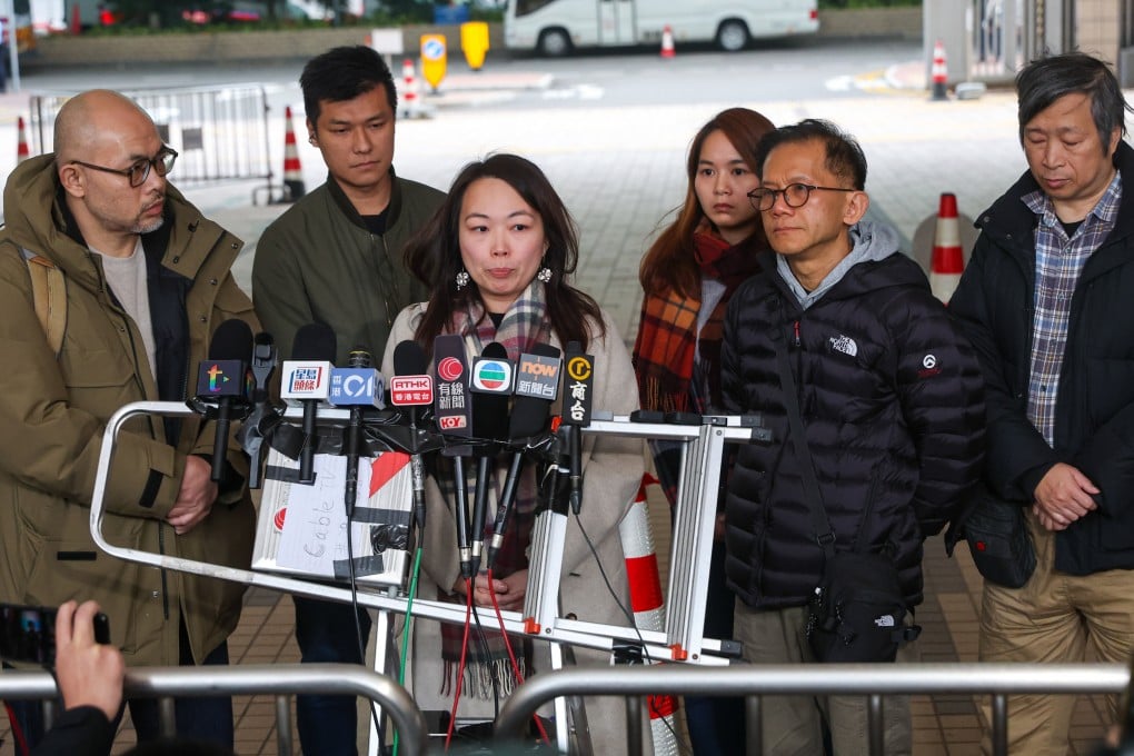 Alice Leung (third from left) is one of four people who applied for a judicial review. Photo: Edmond So