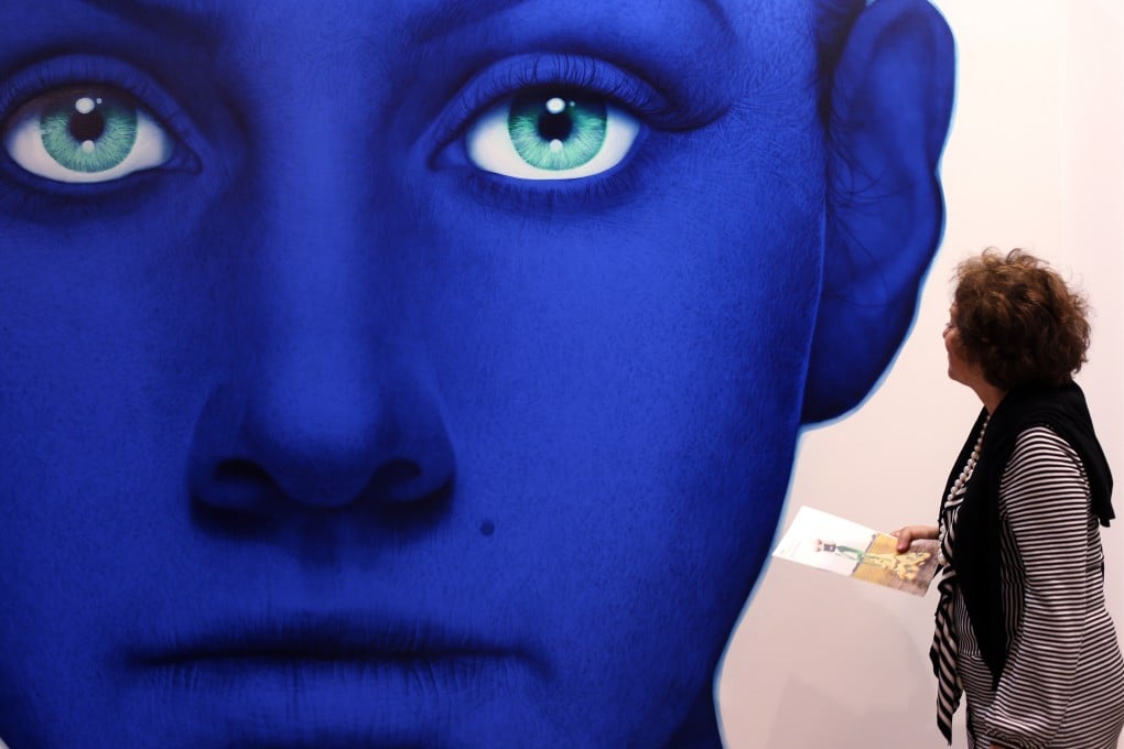 Hyung Koo-kang’s Blue Woman, at the first Art Basel Hong Kong in 2013. Photo: Sam Tsang
