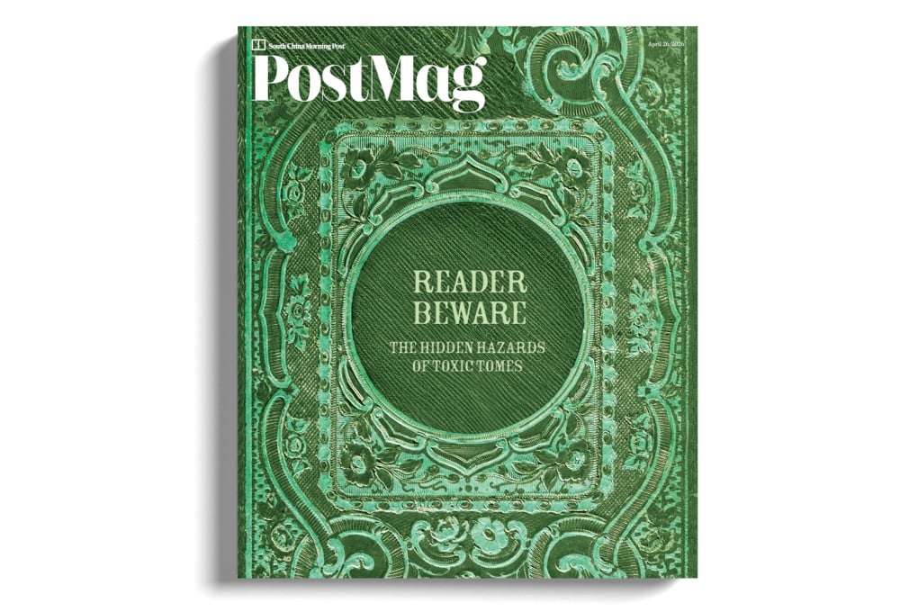 This week, PostMag takes on an emerald brilliance with a cover designed to look like a “poison book” and stories destined to get under your skin. Illustration by Naomi Chan. Photo: Getty Images