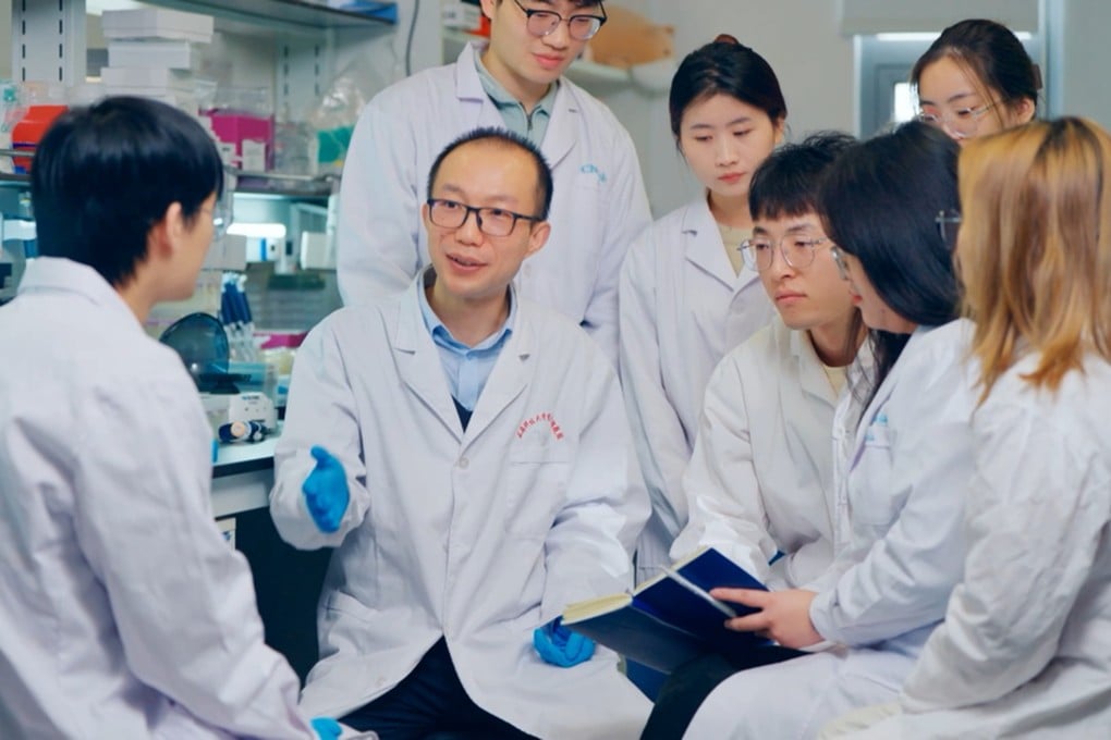 Professor Chen Jia (centre), the brain behind the development of the CS-101 therapy. Photo: Handout