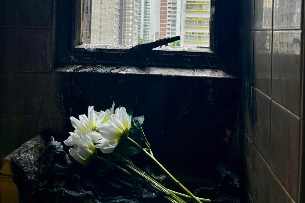 Residents made an emotional return to their fire-ravaged flats at Wang Fuk Court to salvage belongings. Photo: Handout