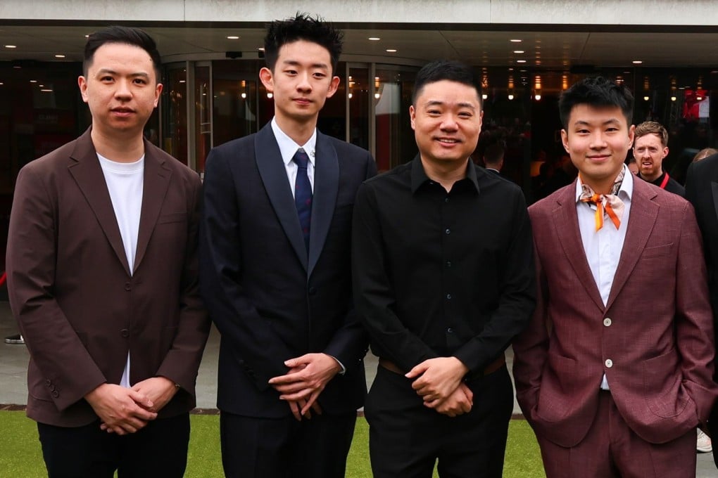 From left, Xiao Guodong, Wu Yize, Ding Junhui and Zhao Xintong are the only four Chinese players who got past the first round of the World Snooker Championship at the Crucible in Sheffield as of Friday morning. Photo: Xinhua