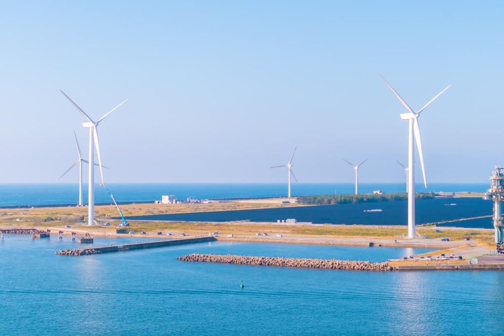 A wind turbine electric generator for renewable energy in Sakata town, Japan. Photo: Getty Images/iStockphoto