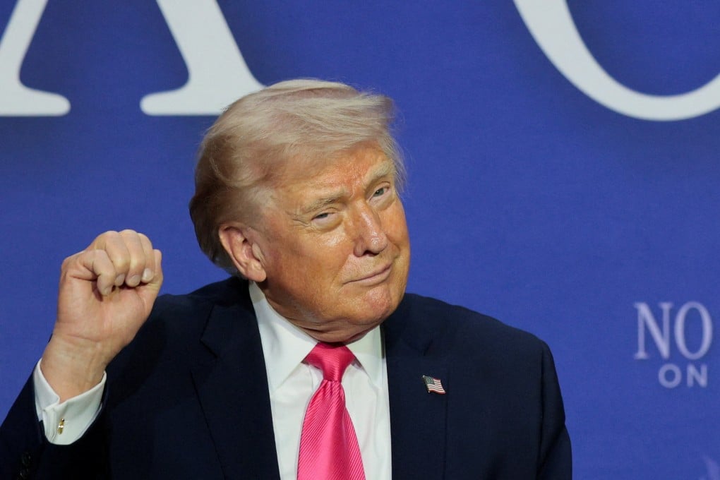 US President Donald Trump gestures during an event in Las Vegas, Nevada, on April 16. Photo: Reuters