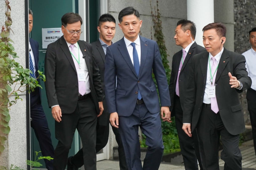 Director of Fire Services Andy Yeung leaves the hearing at City Gallery. Photo: Sun Yeung