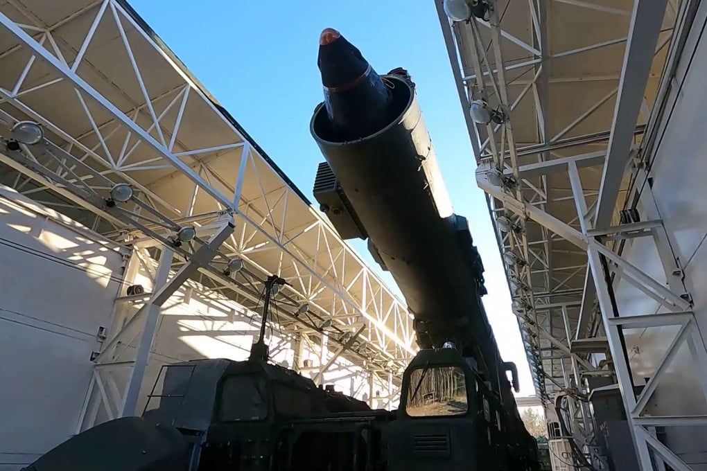 A Yars intercontinental ballistic missile is seen at Russia’s Plesetsk testing field in footage released in October 2025. Photo: Russian Defence Ministry via AFP