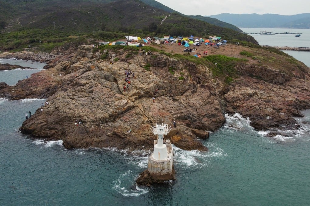 The woman was taking photos with friends at Fat Tong Mun Lighthouse in Sai Kung when she lost her footing and fell into the sea. Photo: Sun Yeung