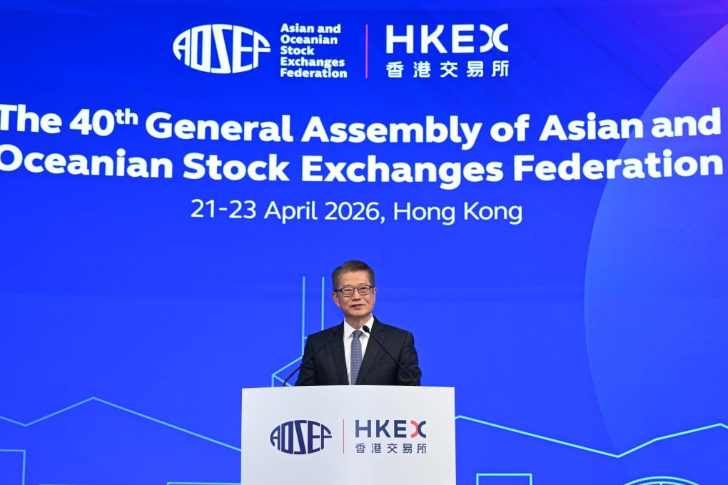 Financial Secretary Paul Chan says Hong Kong tops IPO rankings, highlighting robust turnover and rising interest from global firms. Photo: ISD