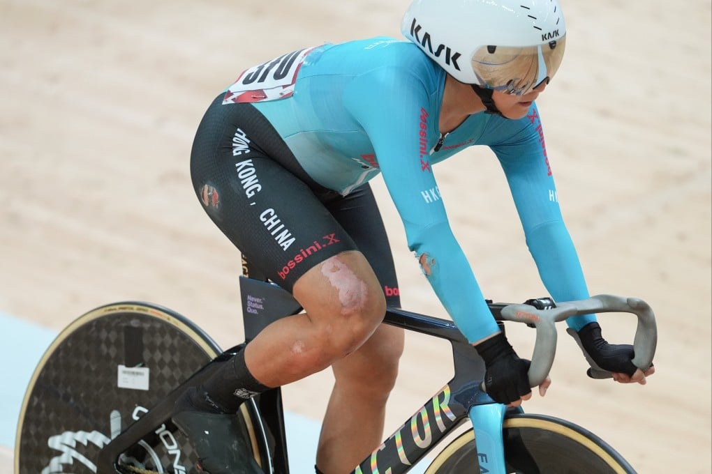 Ceci Lee, here competing in Hong Kong last week, had to settle for 11th in her favourite omnium discipline in Malaysia. Photo: Eugene Lee