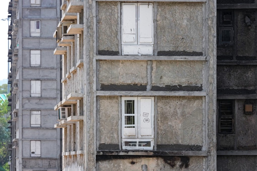 A block at Wang Fuk Court in Tai Po. The residential complex was undergoing renovation when the fire broke out last November. Photo: Jelly Tse