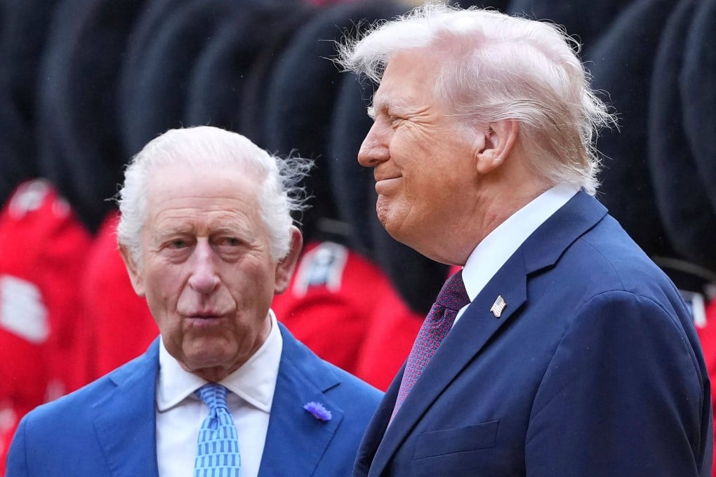 US President Donald Trump and King Charles during Trump’s state visit to Britain last September. Photo: AFP
