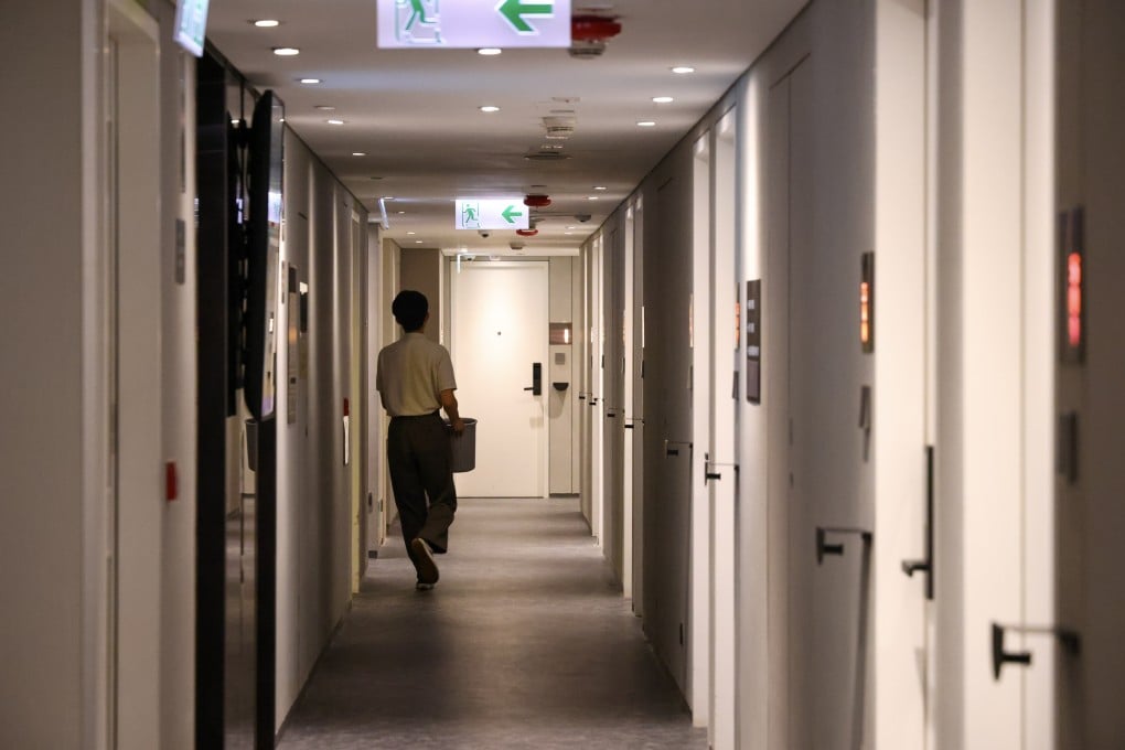 Student hostel Y83 in Hung Hom, which can house around 600 students, in May 2025. Photo: Dickson Lee