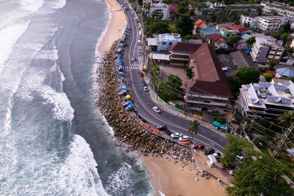 Waves crash on Kalim beach in Phuket. The suspect was arrested from a luxury resort on the Thai island. Photo: Shutterstock