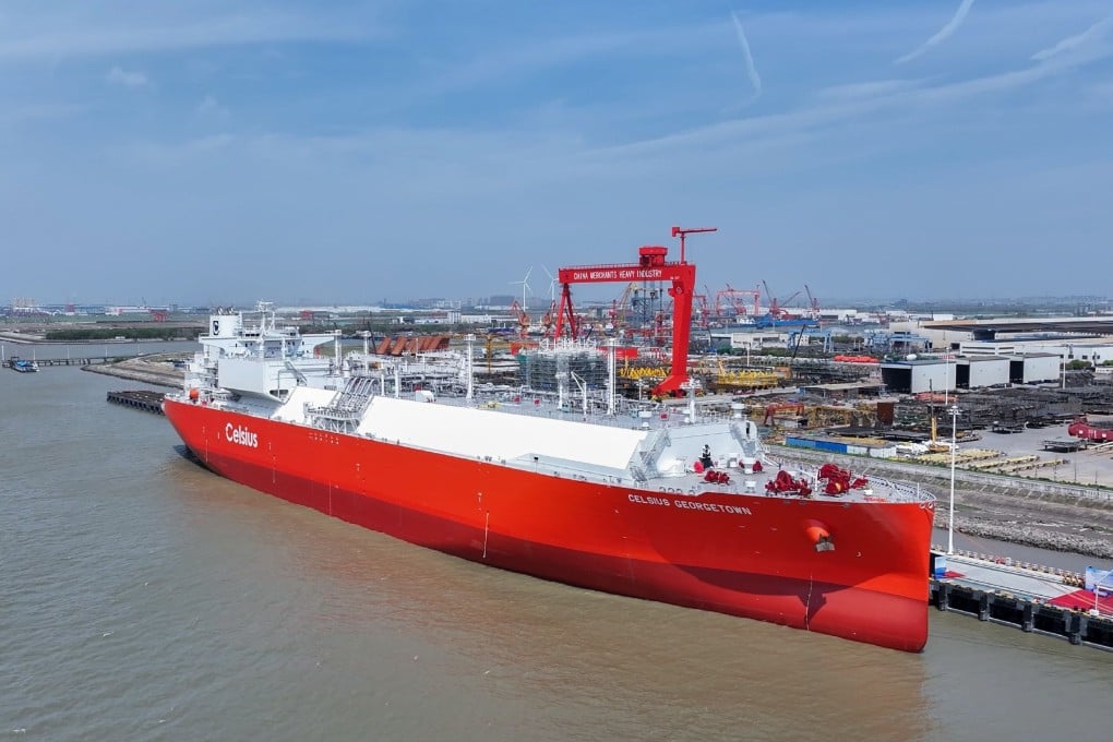 Delivery and naming ceremony of Celsius Georgetown, taken on April 8 in Nantong, China’s Jiangsu province. Photo: Handout