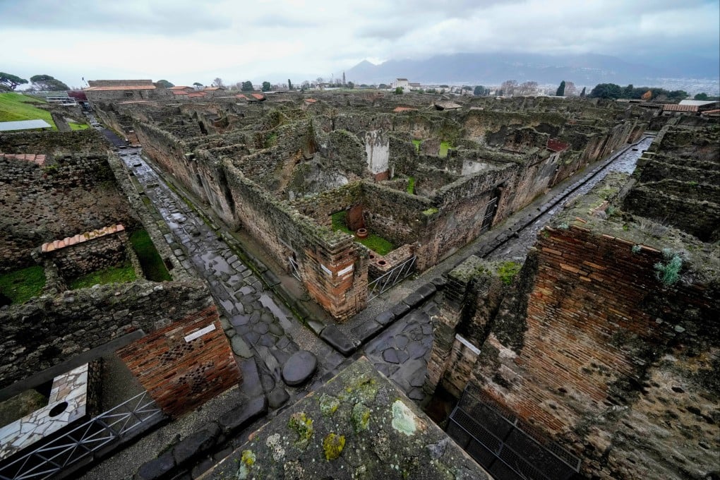 The Pompeii Archeological Park near Naples, southern Italy. Archaeologists have used artificial intelligence to digitally reconstruct the face of a victim of the AD79 eruption of Mount Vesuvius. Photo: AP
