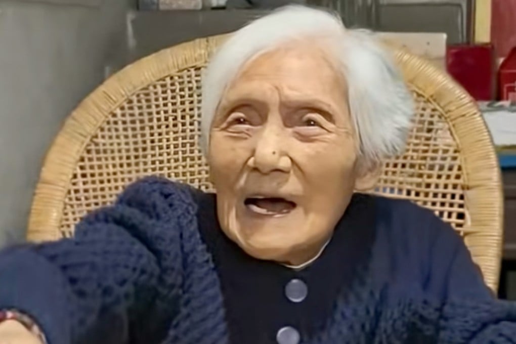 A 107-year-old woman in Zhejiang gained attention online for her remarkable health. Free from common illnesses like hypertension and diabetes, she has a sharp memory. Photo: Douyin