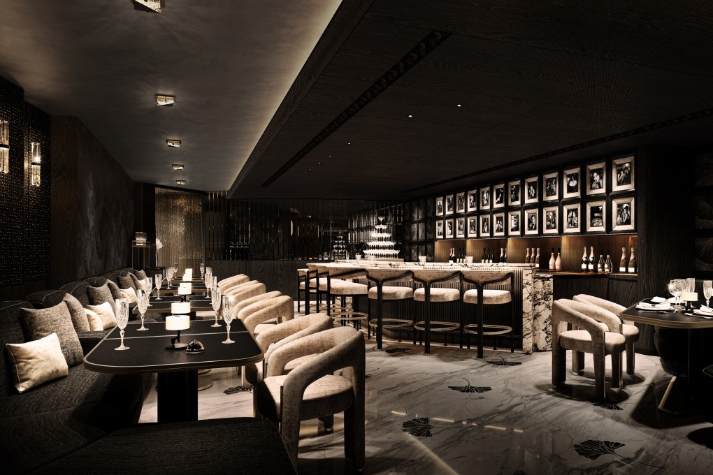 The interiors at Blanc De Noirs, Mandarin Oriental The Landmark Hong Kong’s new champagne bar. Photo: Handout