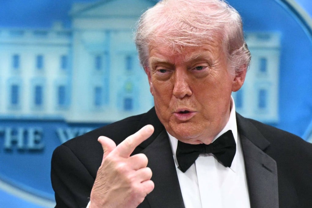 US President Donald Trump speaks during a press briefing at the White House on Saturday. Photo: AFP