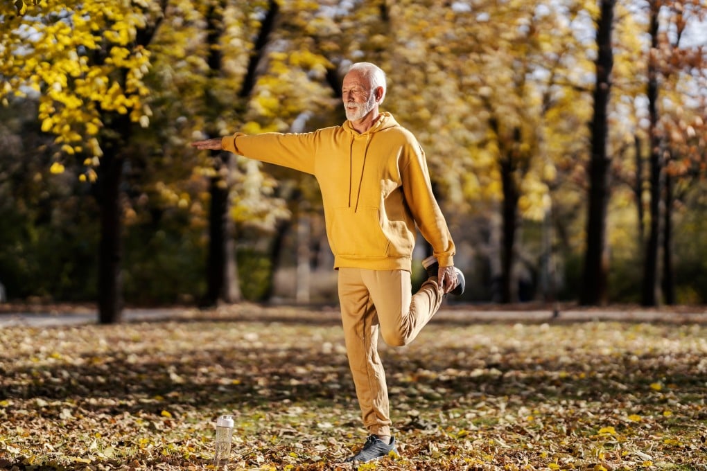 The “flamingo” test - balancing on one leg - is one of the ways you can assess how well you are ageing. Photo: Shutterstock