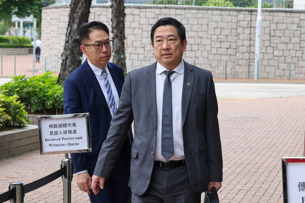 Peter Wong (centre), the URA’s director of building rehabilitation, was among those who testified at the hearing on Thursday. Photo: Edmond So