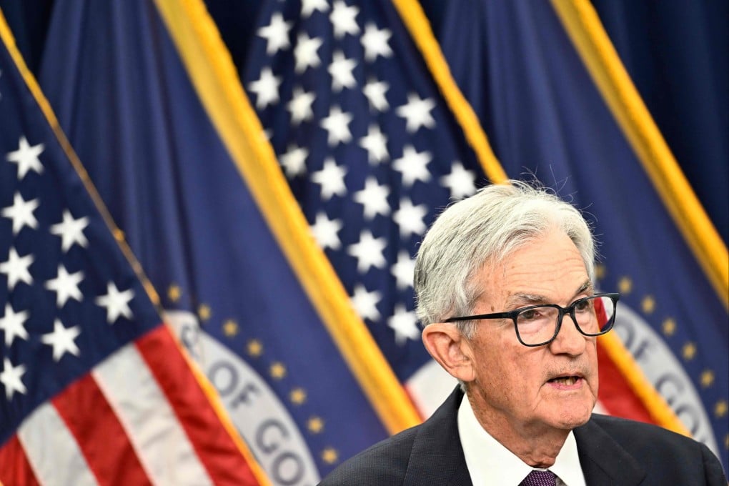 US Federal Reserve Chair Jerome Powell speaks during a press conference in Washington on Wednesday. Photo: AFP