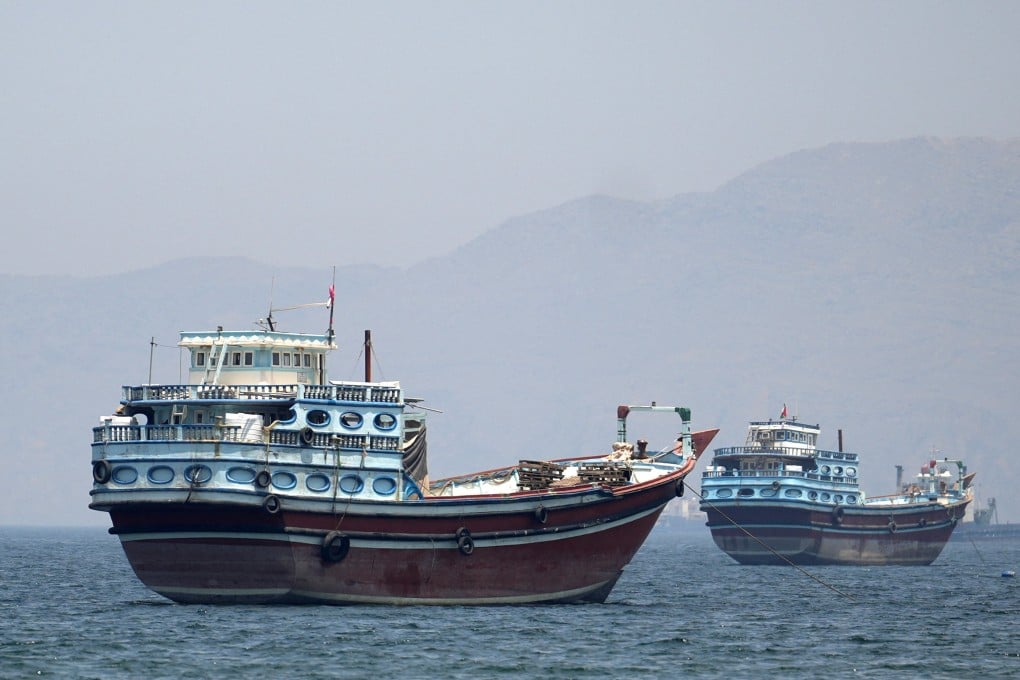 Ships and boats are seen in the Strait of Hormuz on Wednesday. Photo: Reuters