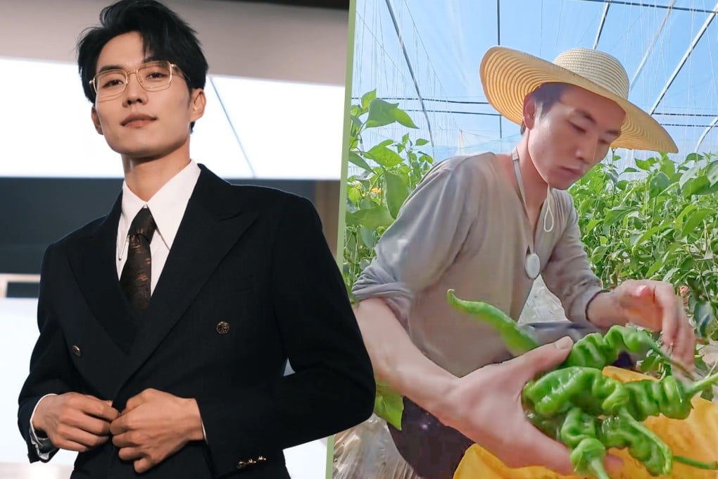 A Chinese actor, well-known for numerous short dramas, is facing unemployment due to AI’s impact on acting roles and has returned to farming. Photo: SCMP composite/Douyin