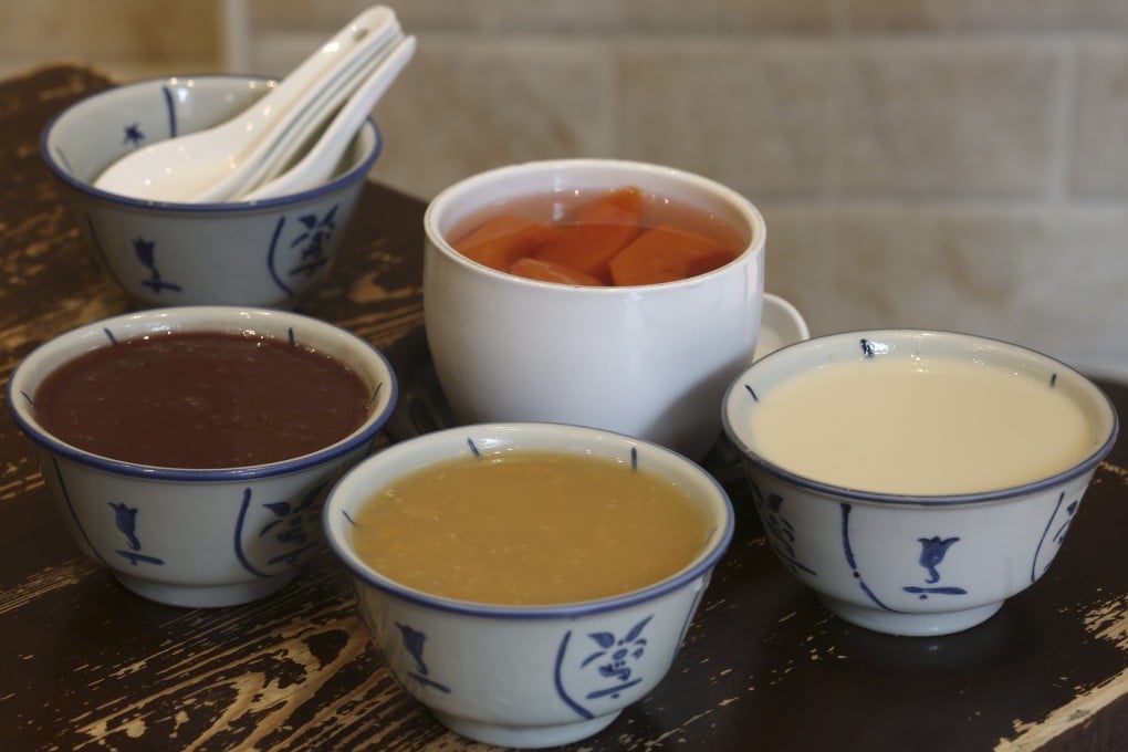 Dessert classics at Kai Kai Dessert in Hong Kong. Chinese dessert soups like these are regaining popularity. Photo: Jonathan Wong