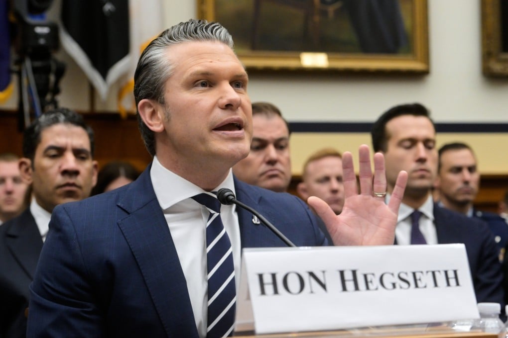 Pentagon chief Pete Hegseth at Wednesday’s House Armed Services Committee hearing. Photo: AP